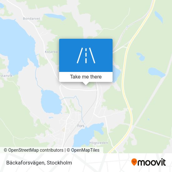 Bäckaforsvägen map