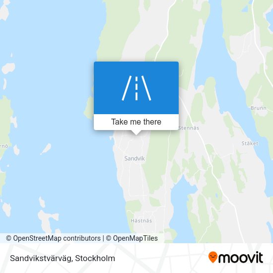 Sandvikstvärväg map