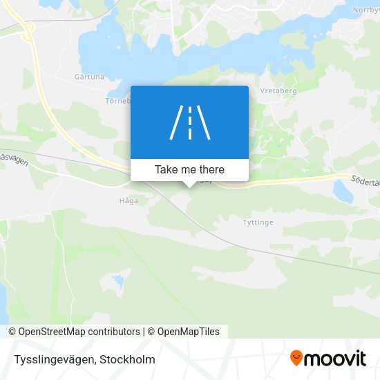 Tysslingevägen map