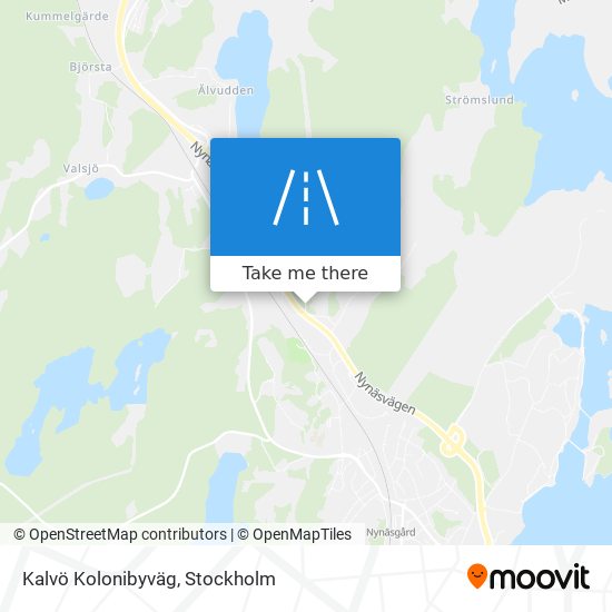 Kalvö Kolonibyväg map