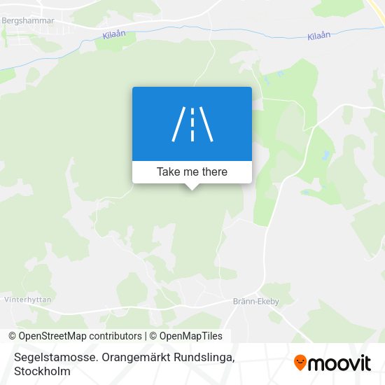 Segelstamosse. Orangemärkt Rundslinga map