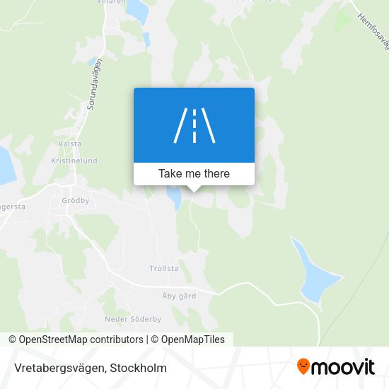 Vretabergsvägen map