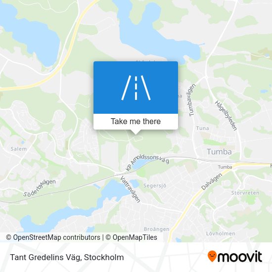 Tant Gredelins Väg map