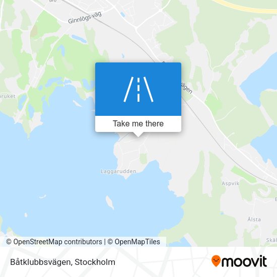 Båtklubbsvägen map