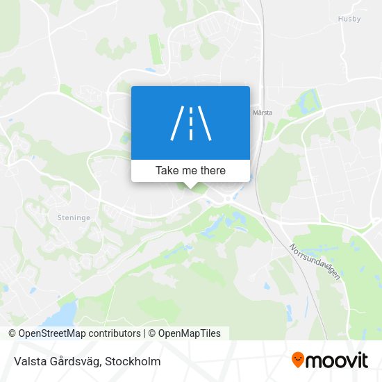 Valsta Gårdsväg map
