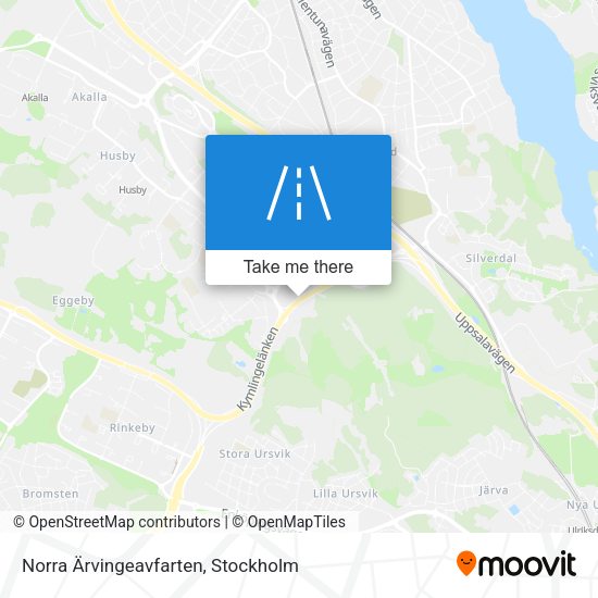 Norra Ärvingeavfarten map
