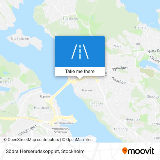 Södra Herserudskopplet map