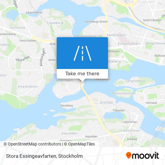 Stora Essingeavfarten map