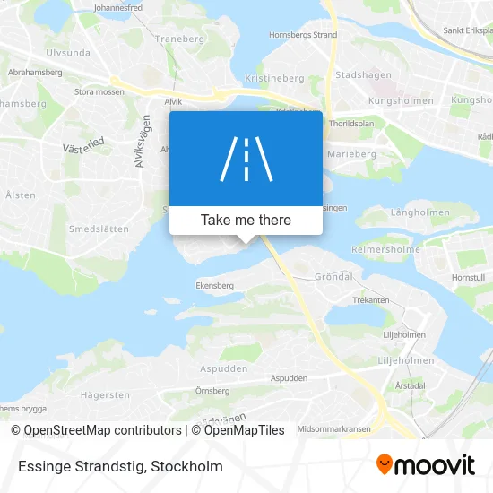 Essinge Strandstig map