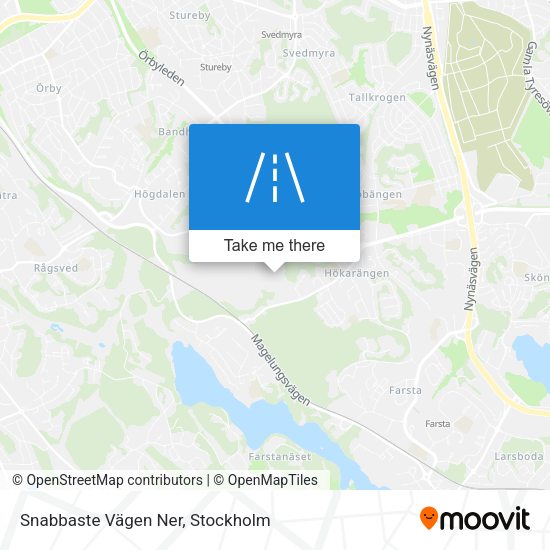 Snabbaste Vägen Ner map