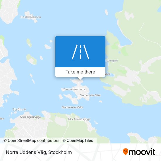 Norra Uddens Väg map