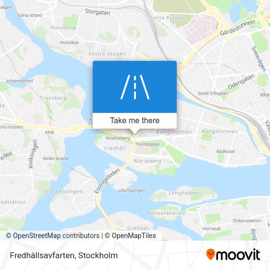 Fredhällsavfarten map