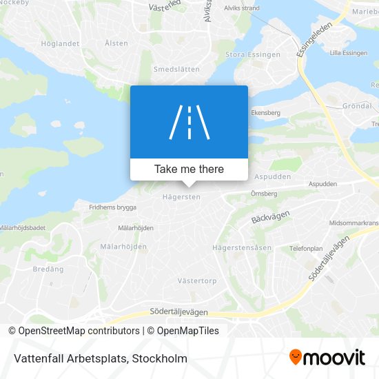 Vattenfall Arbetsplats map