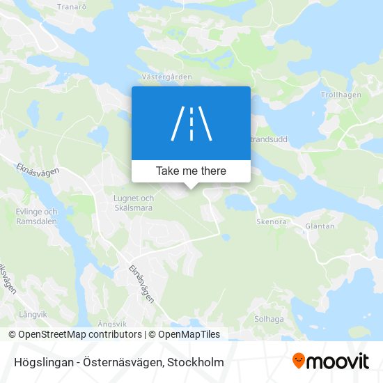 Högslingan - Östernäsvägen map