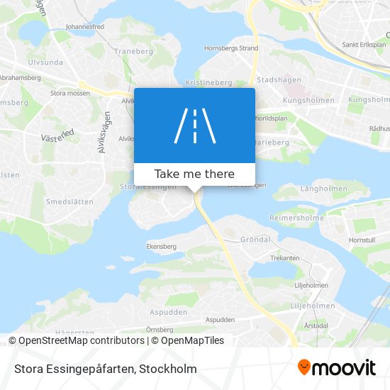 Stora Essingepåfarten map