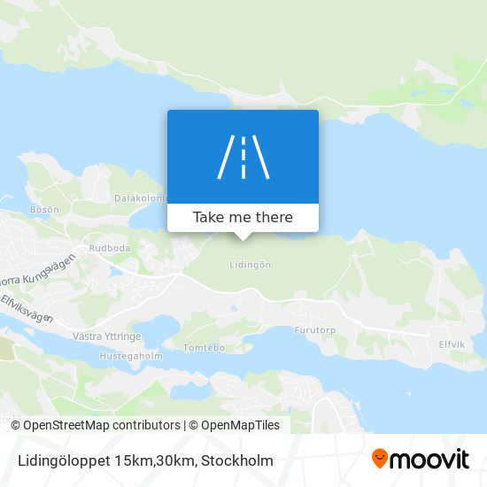 Lidingöloppet 15km,30km map