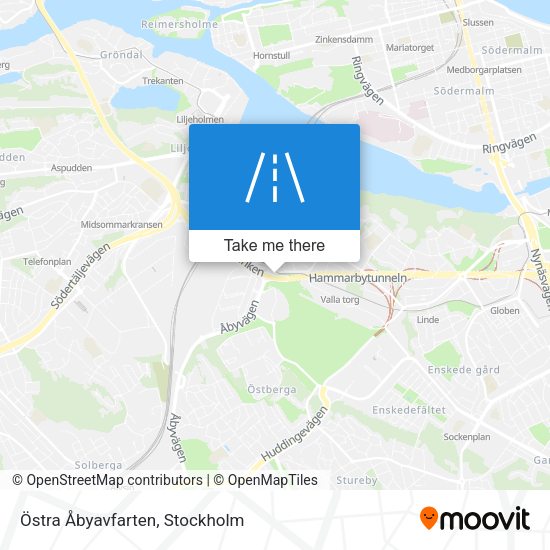 Östra Åbyavfarten map