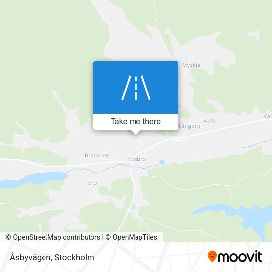 Åsbyvägen map
