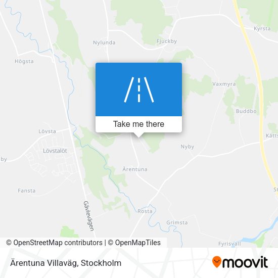 Ärentuna Villaväg map