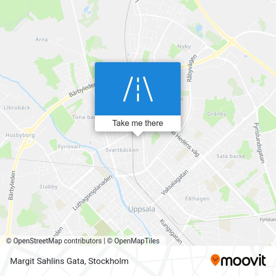 Margit Sahlins Gata map