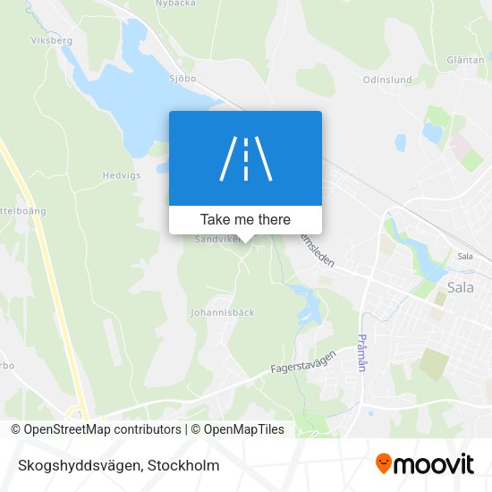 Skogshyddsvägen map