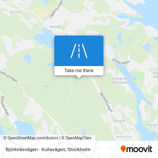 Björknäsvägen - Kullavägen map