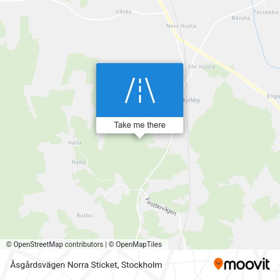 Åsgårdsvägen Norra Sticket map