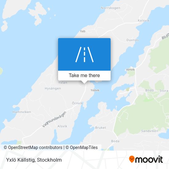 Yxlö Källstig map