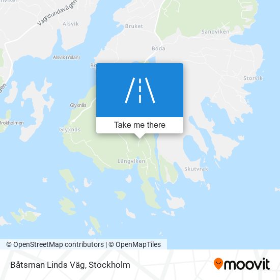 Båtsman Linds Väg map