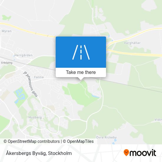 Åkersbergs Byväg map