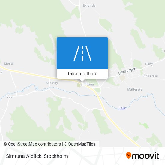 Simtuna Albäck map