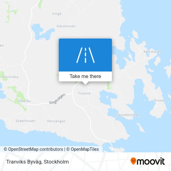 Tranviks Byväg map