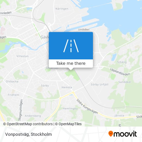 Vonpostväg map