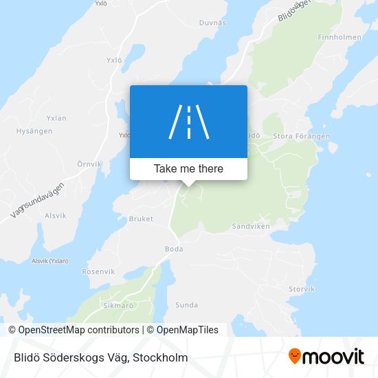 Blidö Söderskogs Väg map