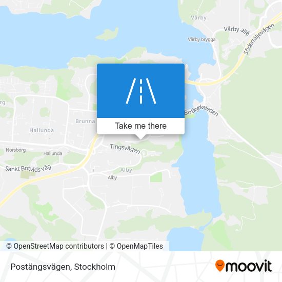 Postängsvägen map