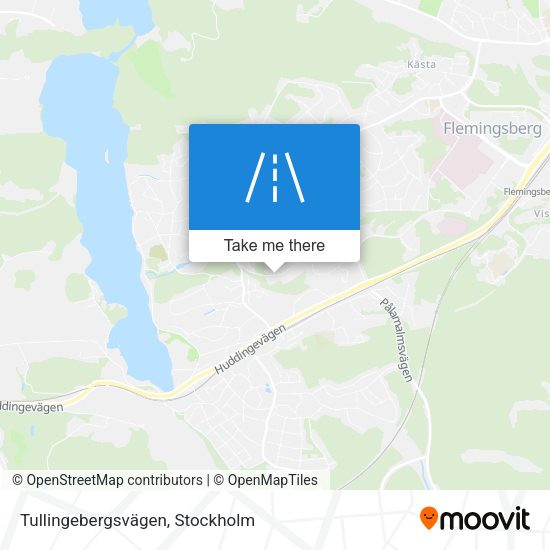 Tullingebergsvägen map