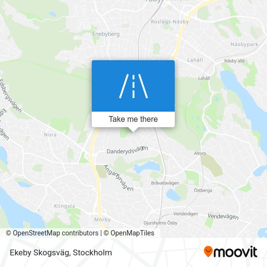 Ekeby Skogsväg map