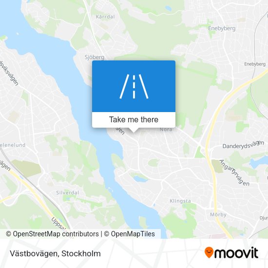 Västbovägen map