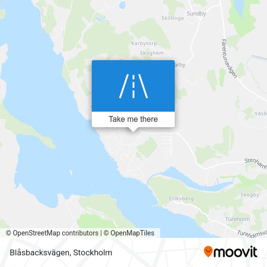 Blåsbacksvägen map