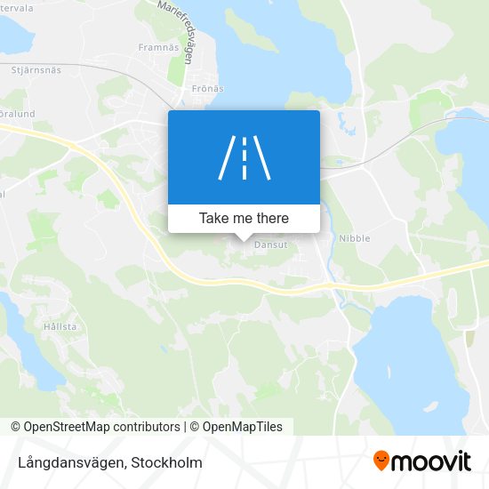 Långdansvägen map