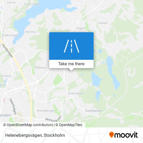 Helenebergsvägen map