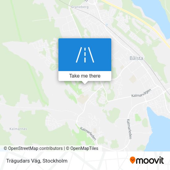Trägudars Väg map