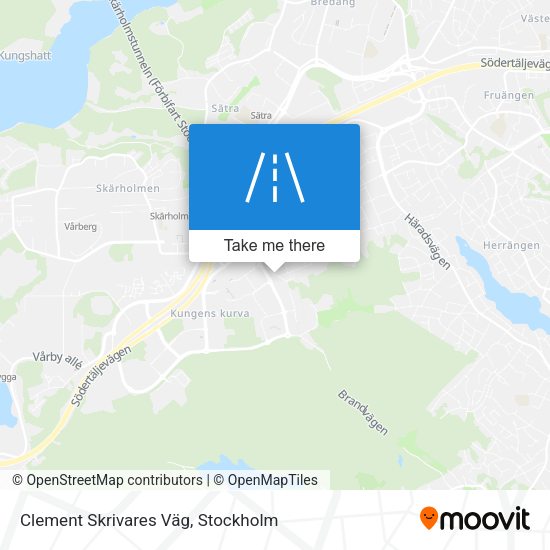 Clement Skrivares Väg map