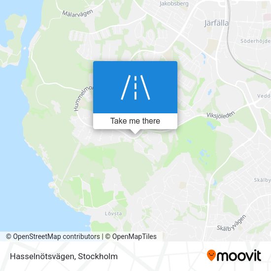 Hasselnötsvägen map
