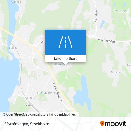 Myrténvägen map