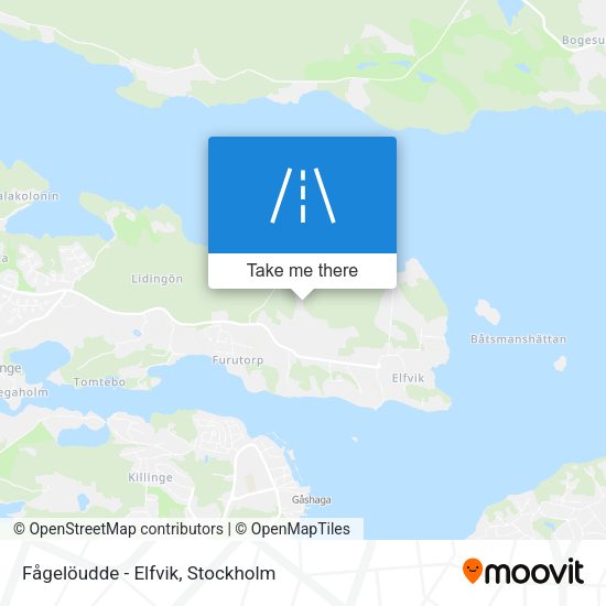 Fågelöudde - Elfvik map