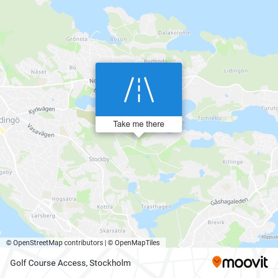 Golf Course Access map