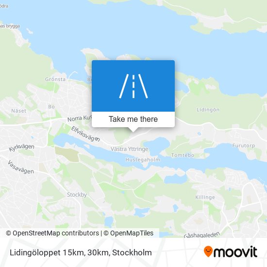 Lidingöloppet 15km, 30km map