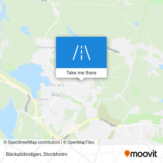 Bäckalidsvägen map