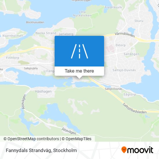 Fannydals Strandväg map